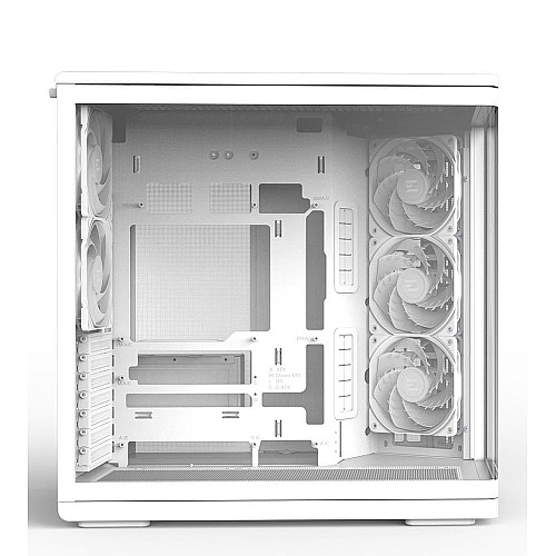 Корпус Zalman P60 без БП, 2xUSB3.0, 1x Type C, 3x120мм ARGB Reverse, 2x120мм ARGB, VGA 435мм, LCS ready, Curved Tempered Glass, Dual Chamber, ATX, белый