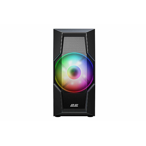 Корпус 2E GAMING Turbo G2057B без БП 2xUSB3.0, 1xUSB2.0, 1x200мм, ARGB, 3x120мм ARGB, VGA 345мм, LCS ready, HUB, TG Side Panel, ATX, черный
