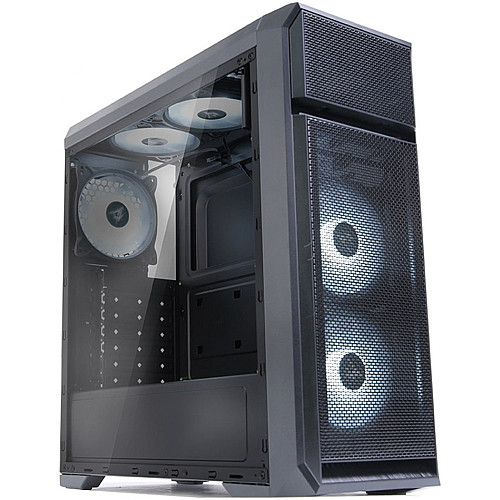 Корпус Zalman N5 OF без БЖ, 1xUSB3.0, 2xUSB2.0, 3x120мм white LED, VGA 365мм, LCS ready, Acrylic Side Panel, ATX, чорний