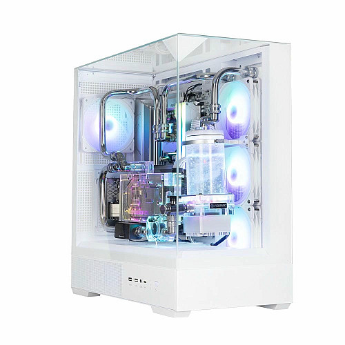 Корпус Zalman P40 Prism Plus без БП, 2xUSB3.0, 1x Type C, 3x120мм ARGB Reverse, 1x120мм ARGB, VGA 420мм, LCS ready, TG TG Side/Front/Top Panel, ATX, белый