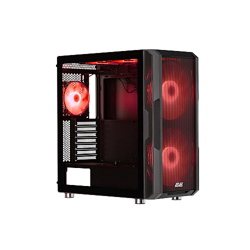 Корпус 2E GAMING Contego Neo GW05 без БЖ 2xUSB3.0, 1xUSBType-C, 2x200мм, ARGB, 3x120мм ARGB, VGA 380мм, LCS ready, контролер з пультом, TG Side Panel, EATX, чорний