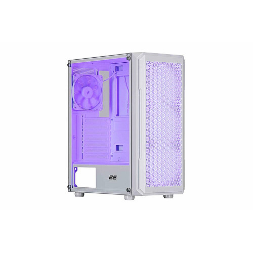 Корпус 2E GAMING Hexagon G338W без БП 2xUSB3.0, 1xUSBType-C, 3x120мм ARGB, 1x120мм, VGA 330мм, LCS ready, HUB, TG Side Panel, ATX, белый