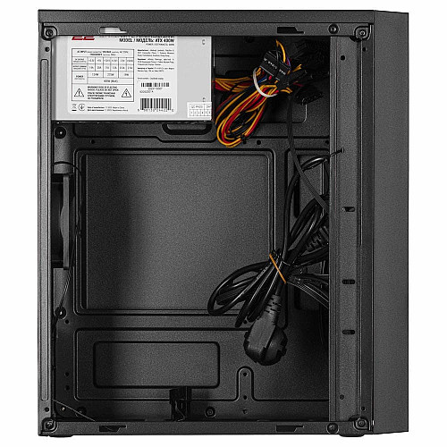 Корпус 2E TeamX TMX04 с БП 2E ATX400W, 2xUSB2.0, 1x80мм, VGA 220мм, mATX, черный