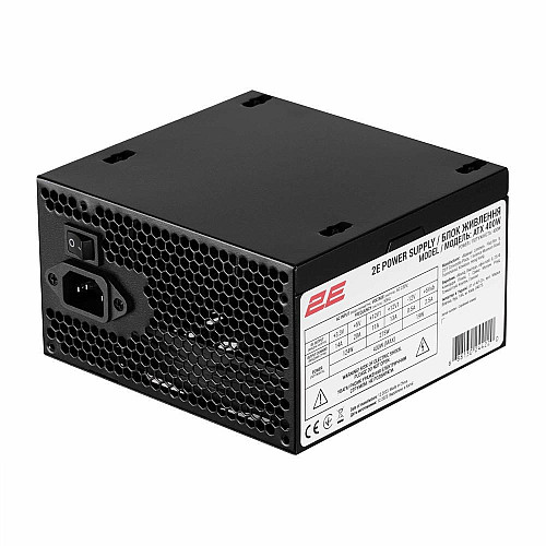 Корпус 2E Alfa E185-400 з БЖ 2E ATX400W, 1xUSB3.0, 2xUSB2.0, VGA 310мм, ATX, чорний