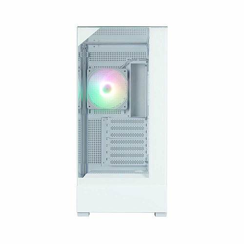Корпус Zalman P40 Prism Plus без БП, 2xUSB3.0, 1x Type C, 3x120мм ARGB Reverse, 1x120мм ARGB, VGA 420мм, LCS ready, TG TG Side/Front/Top Panel, ATX, белый