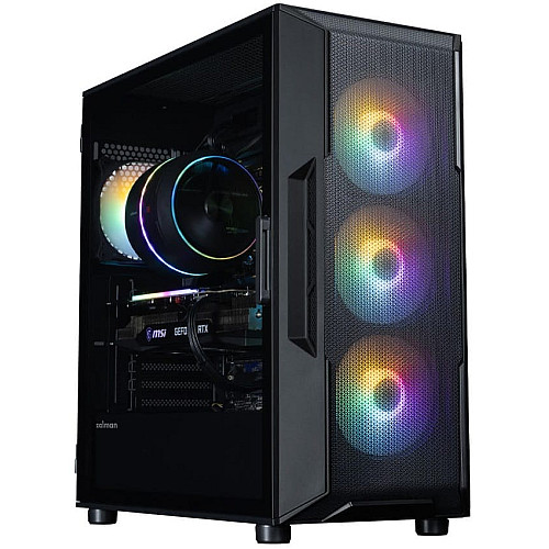 Корпус Zalman I3 Neo V2 без БП, 2xUSB3.0, 1x Type C, 4x120мм RGB, VGA 400мм, LCS ready, TG Side Panel, ATX, черный