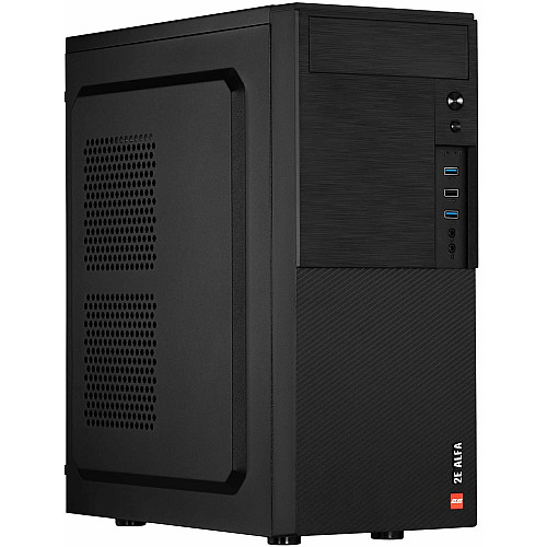 Корпус 2E Alfa E190-3U без БЖ 2xUSB3.0, 1xUSB2.0, VGA 320мм, ATX, чорний