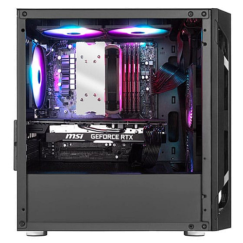 Корпус SilverStone Fara FAH1MB-PRO без БП, 1xUSB3.0, 2xUSB2.0, 3x120мм, ARGB VGA 320мм, LCS ready, TG Side Panel, mATX, черный