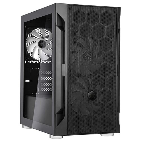 Корпус SilverStone Fara FAH1MB-PRO без БП, 1xUSB3.0, 2xUSB2.0, 3x120мм, ARGB VGA 320мм, LCS ready, TG Side Panel, mATX, черный