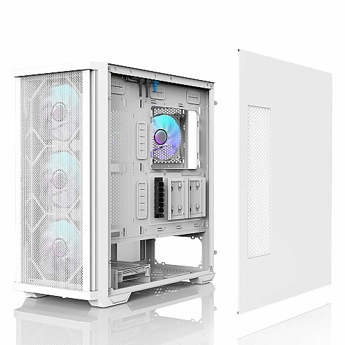 Корпус Zalman Z10 Duo без БП, 2xUSB3.0, 1xUSB Type-C, 4x120мм ARGB, VGA 395мм, LCS ready, TG Side Panel, EATX, белый