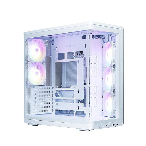 Корпус Zalman P60 без БП, 2xUSB3.0, 1x Type C, 3x120мм ARGB Reverse, 2x120мм ARGB, VGA 435мм, LCS ready, Curved Tempered Glass, Dual Chamber, ATX, белый
