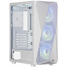 Корпус 2E GAMING Aruba G3313W, без БЖ 1xUSB3.0, 2xUSB2.0, 5x120мм ARGB, VGA 330мм, LCS ready, HUB, TG Side Panel, ATX, білий