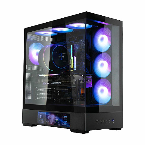 Корпус Zalman P40 DS без БП, 2xUSB3.0, 1x Type C, 3x120мм ARGB Reverse, 1x120мм ARGB, VGA 420мм, LCS ready, TG Side/Front Panel, Display, ATX, черный