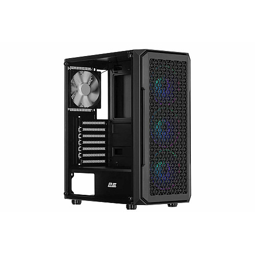 Корпус 2E GAMING Hexagon G338 без БП 2xUSB3.0, 1xUSBType-C, 3x120мм ARGB, 1x120мм, VGA 330мм, LCS ready, HUB, TG Side Panel, ATX, черный