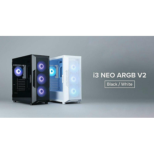 Корпус Zalman I3 Neo ARGB V2 без БП, 2xUSB3.0, 1x Type C, 4x120мм ARGB, VGA 355мм, LCS ready, TG Side Panel, ATX, черный