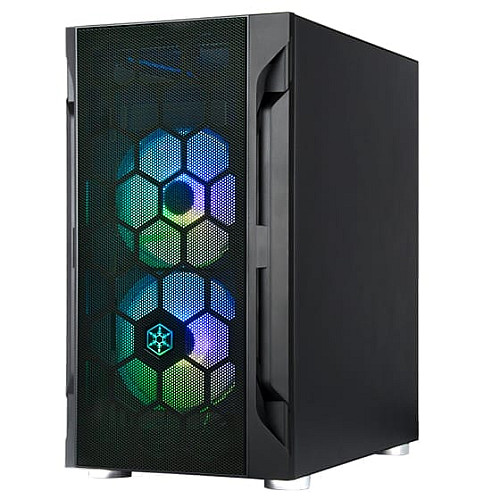 Корпус SilverStone Fara FAH1MB-PRO без БП, 1xUSB3.0, 2xUSB2.0, 3x120мм, ARGB VGA 320мм, LCS ready, TG Side Panel, mATX, черный
