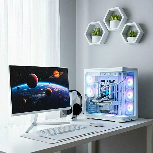 Корпус Zalman P60 без БП, 2xUSB3.0, 1x Type C, 3x120мм ARGB Reverse, 2x120мм ARGB, VGA 435мм, LCS ready, Curved Tempered Glass, Dual Chamber, ATX, белый