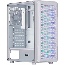 Корпус 2E GAMING Hexagon G338W без БЖ 2xUSB3.0, 1xUSBType-C, 3x120мм ARGB, 1x120мм, VGA 330мм, LCS ready, HUB, TG Side Panel, ATX, білий