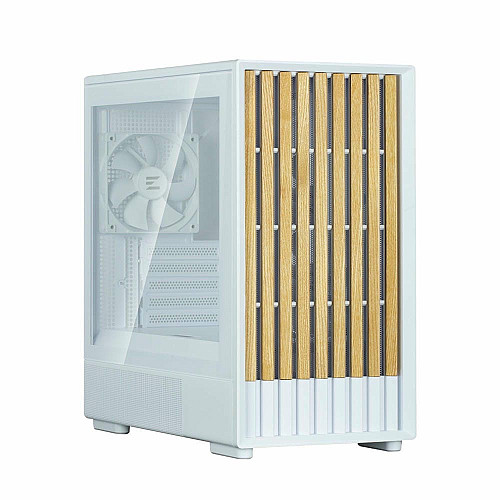 Корпус Zalman P10 Namu без БП, 1xUSB3.0, 1xUSBType-C, 2x120мм, 1x120мм ARGB, VGA 340мм, LCS ready, TG Side Panel, mATX, белый