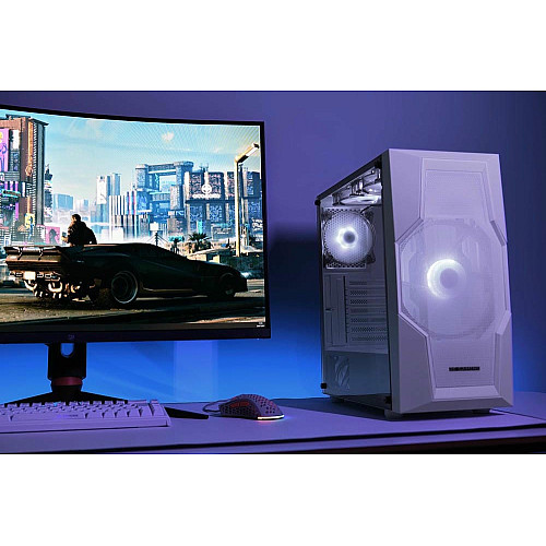 Корпус 2E GAMING Turbo G2057W без БП 2xUSB3.0, 1xUSB2.0, 1x200мм ARGB, 3x120мм ARGB, VGA 345мм, LCS ready, HUB, TG Side Panel, ATX, белый