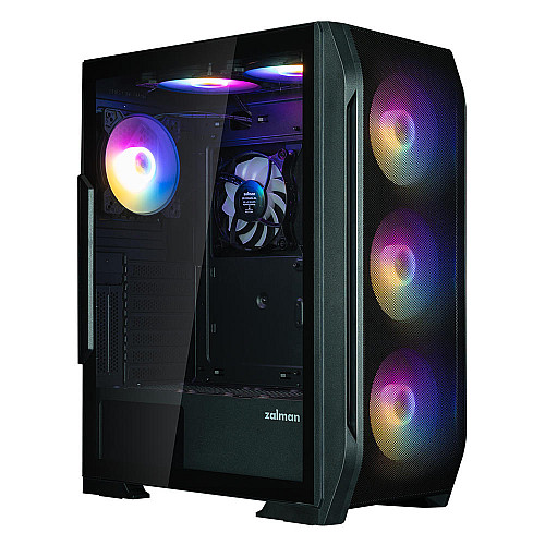 Корпус Zalman N7 PLUS V2 без БЖ, 1xUSB3.0, 2xUSB2.0, 6x120мм RGB Rainbow,  1x120мм, VGA 340мм, LCS ready, TG Side Panel, ATX, чорний