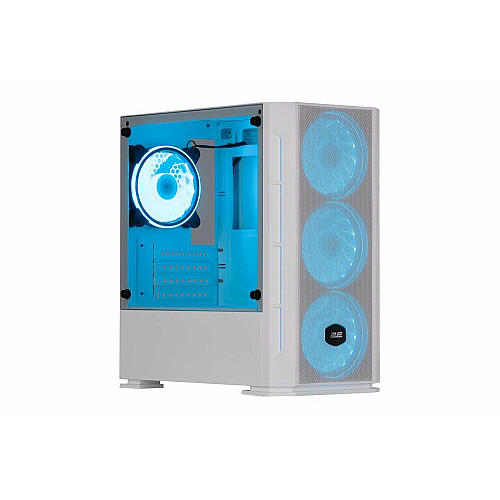 Корпус 2E GAMING Calleo GB700W без БП, 2xUSB3.0, 1xUSB2.0, 4x120мм ARGB, VGA 320мм, LCS ready, контроллер с пультом, TG Side Window, mATX, белый