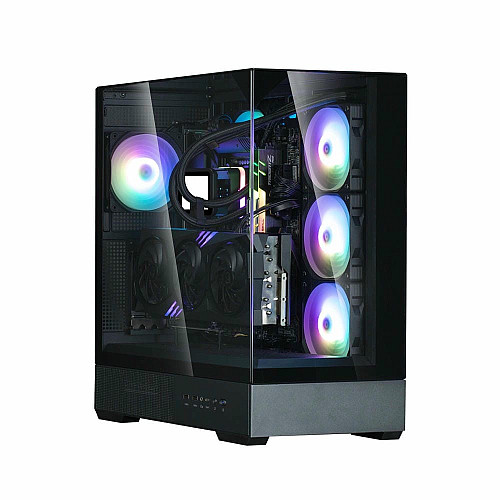 Корпус Zalman P40 Prism Plus без БП, 2xUSB3.0, 1x Type C, 3x120мм ARGB Reverse, 1x120мм ARGB, VGA 420мм, LCS ready, TG TG Side/Front/Top Panel, ATX, черный