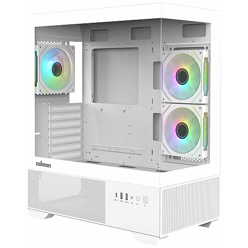 Корпус Zalman Chronix V2 без БП, 1xUSB3.0, 1xUSB2.0, 1x Type C, 2x120мм ARGB Reverse, 4x120мм ARGB, VGA 410мм, LCS ready, TG Side/Front Panel, ATX, белый