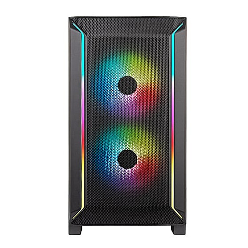 Корпус SilverStone Fara FA312Z-BG без БП, 2xUSB3.0, 2x140мм, ARGB VGA 365мм, LCS ready, TG Side Panel, mATX, черный