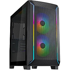 Корпус SilverStone Fara FA312Z-BG без БЖ, 2xUSB3.0, 2x140мм, ARGB VGA 365мм, LCS ready, TG Side Panel, mATX, чорний