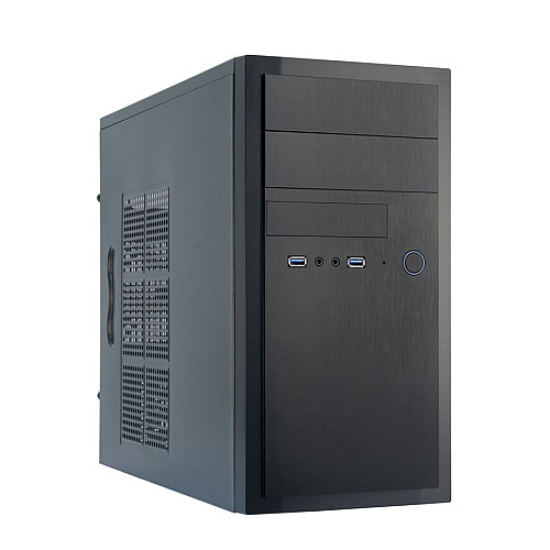 Корпус CHIEFTEC Elox HT-01B, без БП, 2xUSB3.1, VGA 340мм, mATX, черный