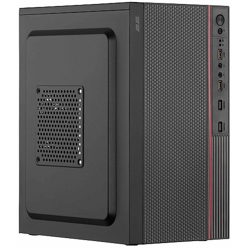 Корпус 2E TeamX TMX03 с БП 2E ATX500W, 2xUSB3.0, 1x80мм, VGA 220мм, mATX, черный
