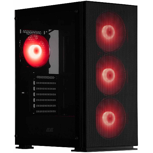Корпус 2E GAMING Virtus Neo G3301N без БП 2xUSB3.0, 1xUSB2.0, 3x140мм ARGB, 1x120мм ARGB, VGA 340мм, LCS ready, контроллер с пультом, TG Side Panel, ATX, черный