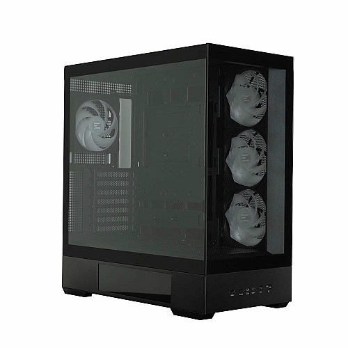 Корпус Zalman P40 DS без БП, 2xUSB3.0, 1x Type C, 3x120мм ARGB Reverse, 1x120мм ARGB, VGA 420мм, LCS ready, TG Side/Front Panel, Display, ATX, черный