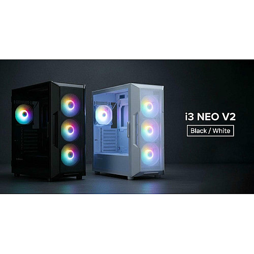 Корпус Zalman I3 Neo V2 без БП, 2xUSB3.0, 1x Type C, 4x120мм RGB, VGA 400мм, LCS ready, TG Side Panel, ATX, черный