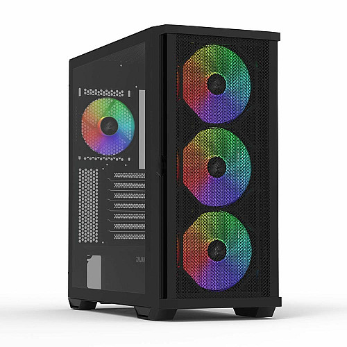 Корпус Zalman Z10 Plus без БП, 2xUSB3.0, 1xUSB Type-C, 3x140мм ARGB, 1x120мм ARGB, VGA 395мм, LCS ready, TG Side Panel, EATX, черный