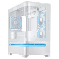 Корпус ASUS Prime AP202 Tempered Glas ARGB, без БП, 2xUSB3.2, 1xUSB Type-C, Tempered Glass side, mATX, белый 90DC00P3-B19000