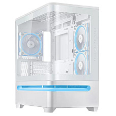 Корпус ASUS Prime AP202 Tempered Glas ARGB, без БЖ, 2xUSB3.2, 1xUSB Type-C, Tempered Glass side, mATX, білий 90DC00P3-B19000