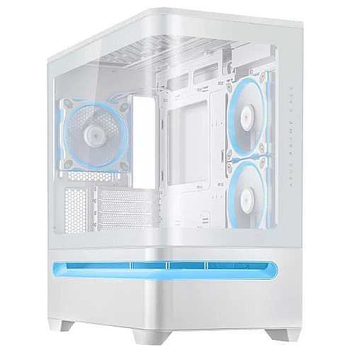 Корпус ASUS Prime AP202 Tempered Glas ARGB, без БП, 2xUSB3.2, 1xUSB Type-C, Tempered Glass side, mATX, белый 90DC00P3-B19000