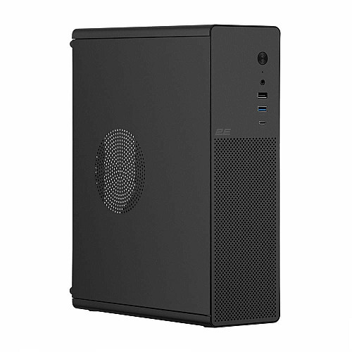 Корпус 2E Credo Slim V90B-400 с БП 2E TFX400, 1xUSB3.0, 1х USB 2.0, 1xUSB Type-C, 2x90мм, VGA 220мм, mATX, черный