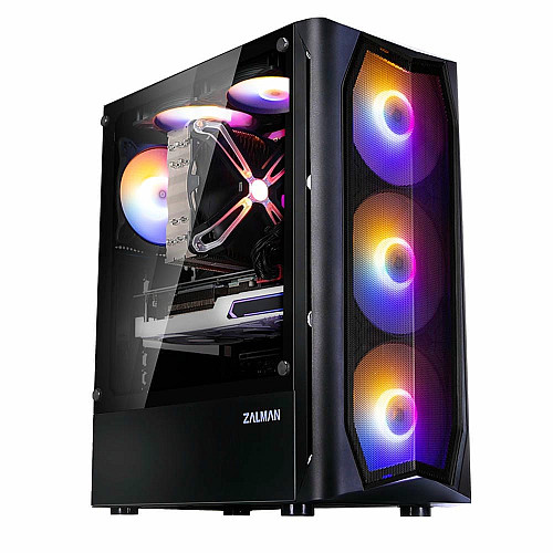 Корпус Zalman N4 Rev.1 без БП, 1xUSB3.0, 2xUSB2.0, 3x140мм RGB, 3x120мм RGB, VGA 315мм, LCS ready, TG Side Window, ATX, черный
