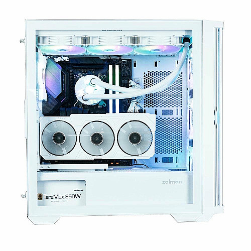 Корпус Zalman Z10 Duo без БП, 2xUSB3.0, 1xUSB Type-C, 4x120мм ARGB, VGA 395мм, LCS ready, TG Side Panel, EATX, белый