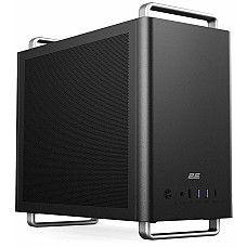 Корпус 2E Credo Mesh V300B-MH без БЖ, 2xUSB3.0, 1х USB 2.0, 1xUSB Type-C, 1x90мм, VGA 310мм, mATX, чорний