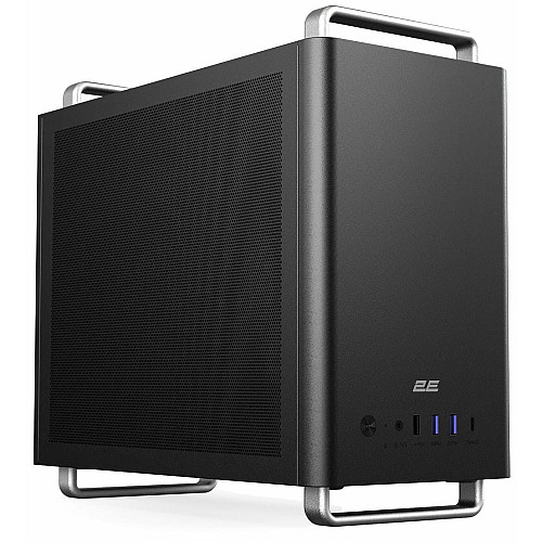 Корпус 2E Credo Mesh V300B-MH без БЖ, 2xUSB3.0, 1х USB 2.0, 1xUSB Type-C, 1x90мм, VGA 310мм, mATX, чорний