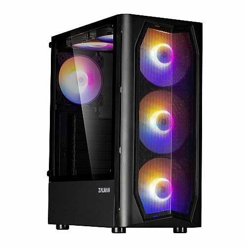 Корпус Zalman N4 Rev.1 без БП, 1xUSB3.0, 2xUSB2.0, 3x140мм RGB, 3x120мм RGB, VGA 315мм, LCS ready, TG Side Window, ATX, черный