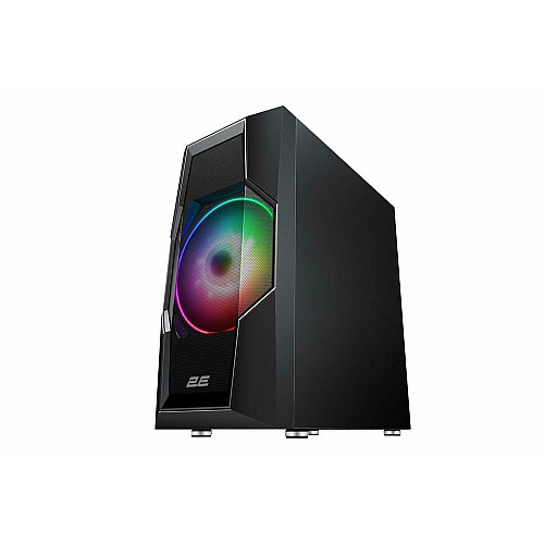 Корпус 2E GAMING Turbo G2057B без БП 2xUSB3.0, 1xUSB2.0, 1x200мм, ARGB, 3x120мм ARGB, VGA 345мм, LCS ready, HUB, TG Side Panel, ATX, черный