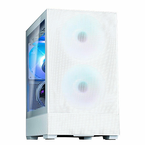 Корпус Zalman P30 AIR без БП, 1xUSB3.0, 1xUSBType-C, 3x140мм ARGB, VGA 392мм, LCS ready, TG Side Panel, mATX, белый