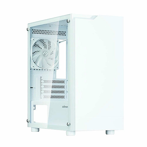 Корпус Zalman T4 Plus без БП, 2xUSB3.0, 1xUSB2.0, 1x120мм ARGB, VGA 3200мм, LCS ready, TG Side Panel, mATX, белый