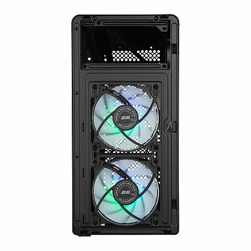 Корпус 2E Credo Plus V350BG без БП, 1xUSB3.0, 1х USB 2.0, 1xUSB Type-C, 3x120мм ARGB, VGA 350мм, LCS ready, контроллер с пультом, TG Side Panel, mATX, черный