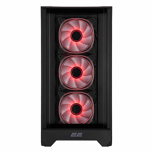 Корпус 2E GAMING Dominator Pro G2302B, без БП 2xUSB3.0, 1xUSBType-C, 4x120мм ARGB, VGA 380мм, LCS ready, контроллер с пультом, TG Side Panel, TG/Mesh Front panel, ATX, черный